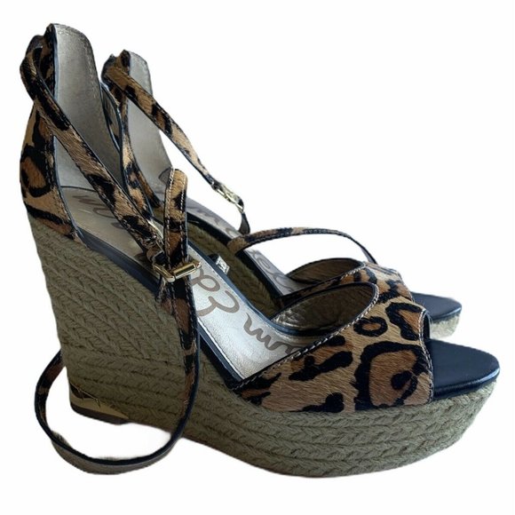Sam Edelman Shoes - 145 Sam Edelman 8 Leather Animal Print Cow Hair Heels